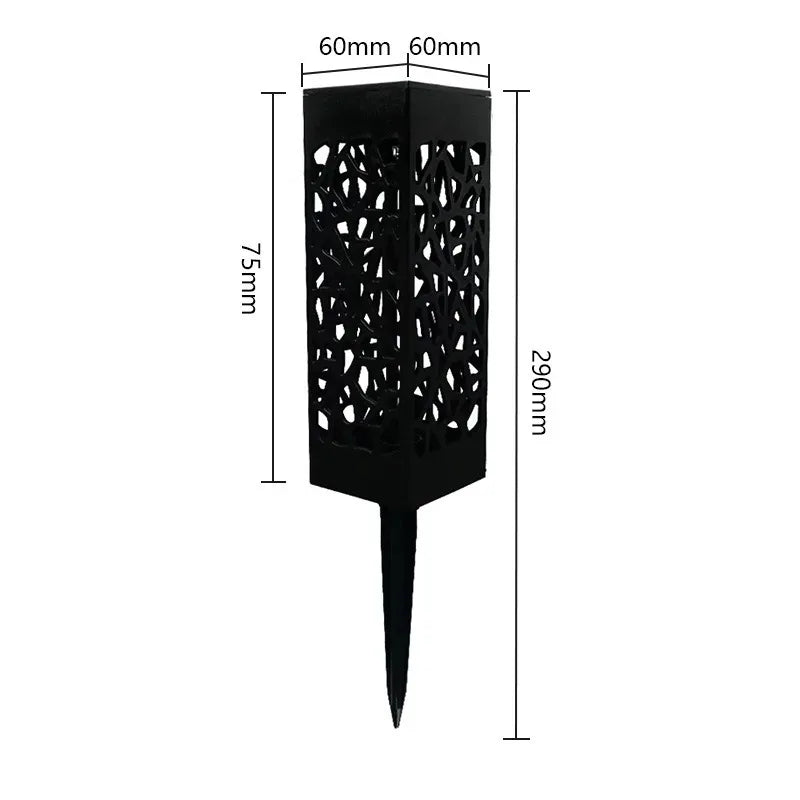 Solar Garden Pathway Lights – Waterproof LED Hollow Pattern (1–8 Pack)