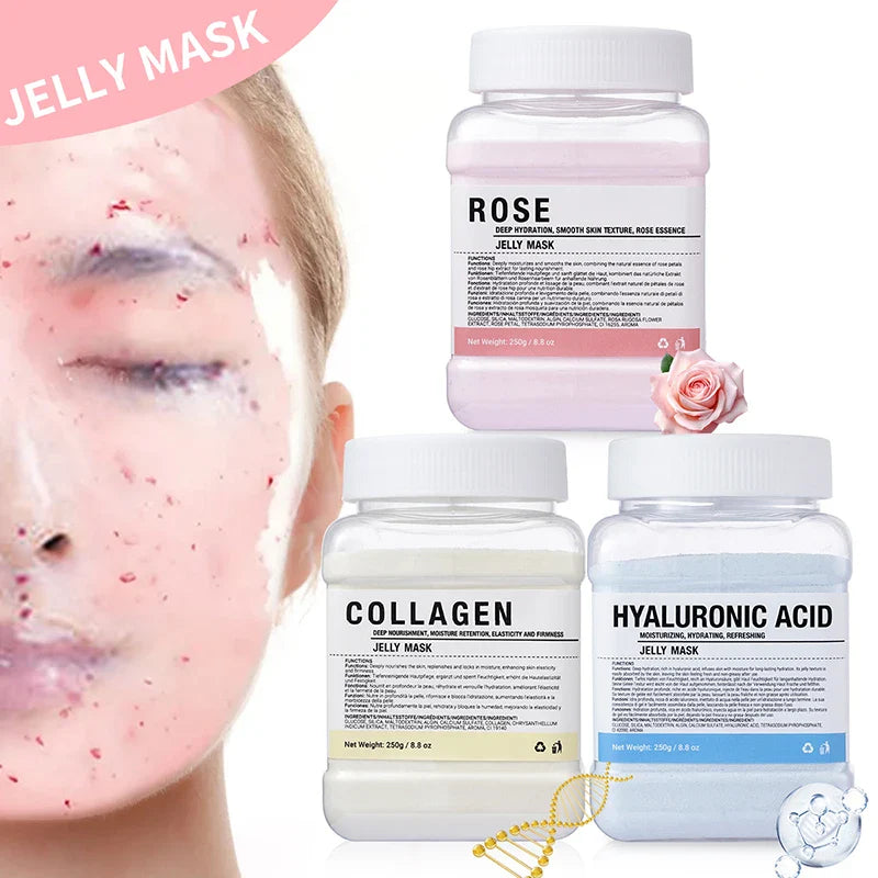 Rose Collagen Hyaluronic Acid Jelly Peel-Off Face Mask Powder