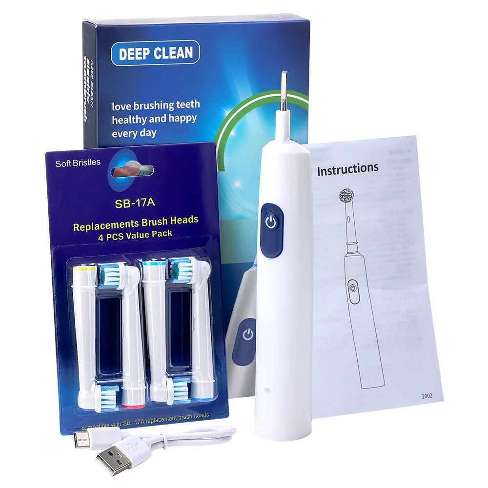 AFDEAL Rotary Electric Toothbrush 5 Modes IP67 | 4 Brush Heads