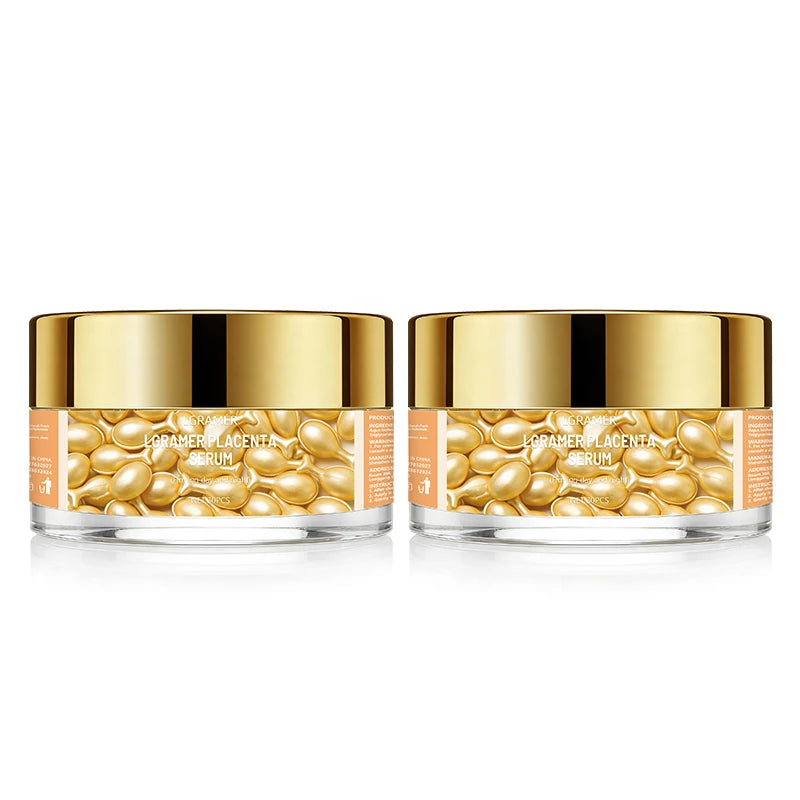 Vitamin E Face Deep Moisturizing Capsule Essence, Hydrates and Smooths Skin, Deep Hydration and Skin-Brightening 30 Capsules Peaceful Pleasures Health and Wellness 2pcs
