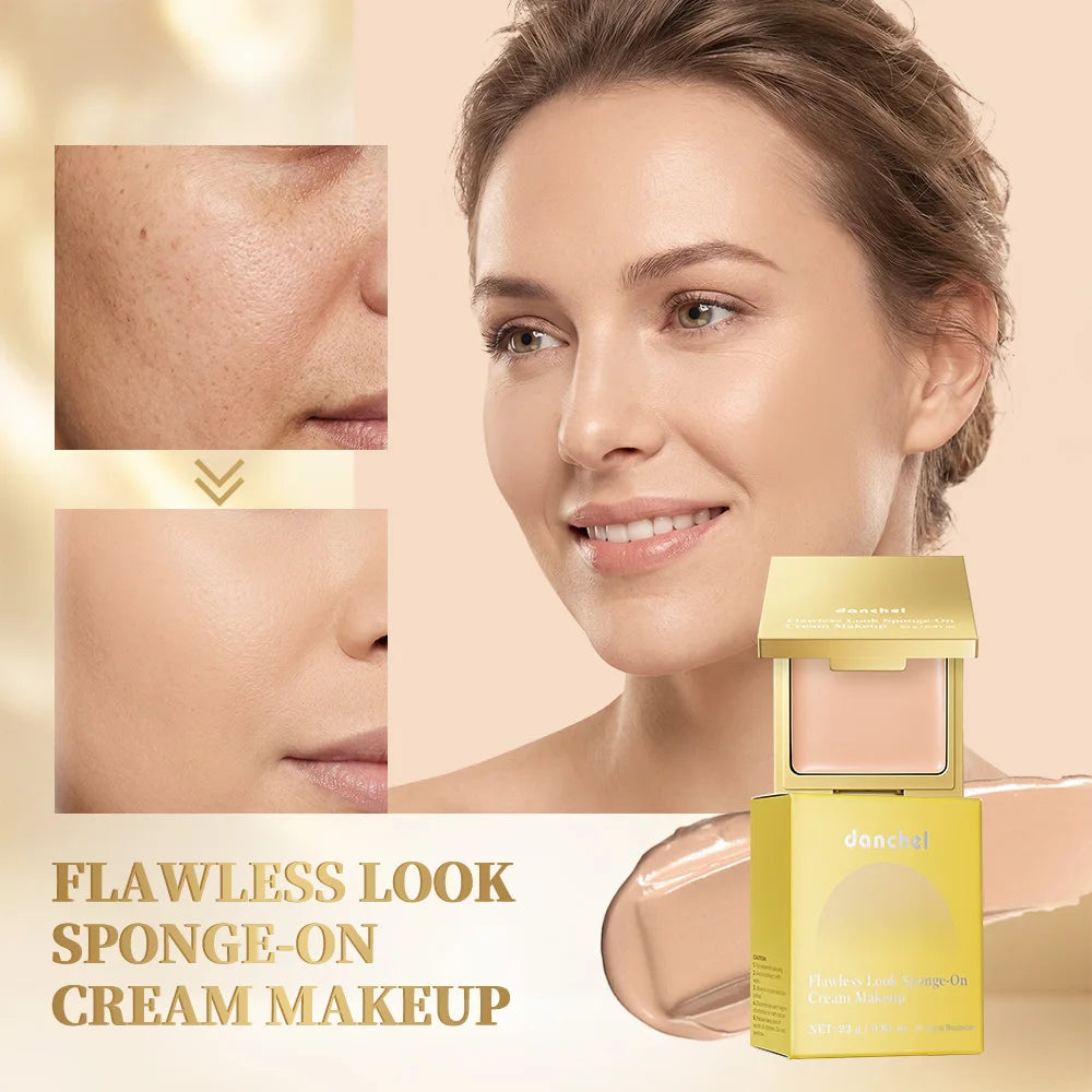Flawless Finish Sponge‑On Cream Foundation Medium‑to‑Full Coverage Oil Control Breathable Long Wearing Concealer Makeup Peaceful Pleasures Health and Wellness