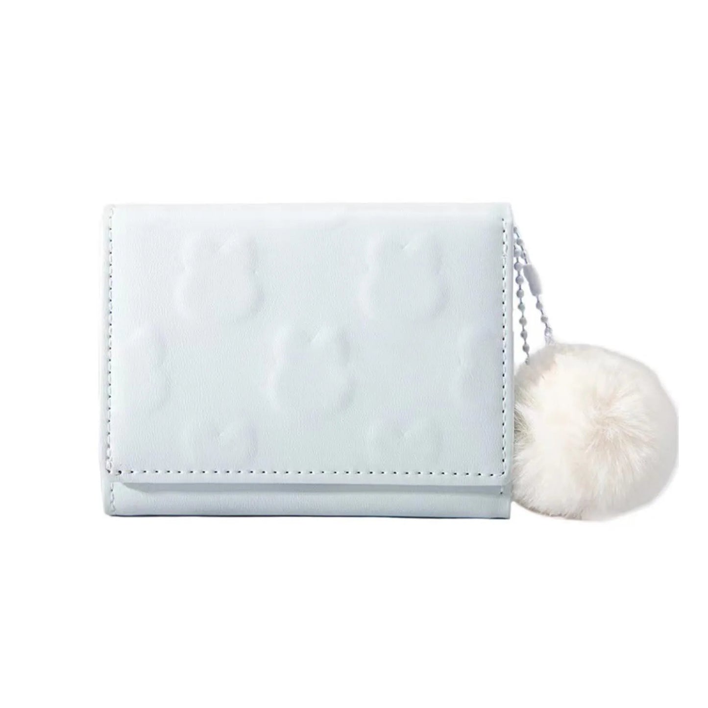 Sweet Short Ladies Wallet Rabbit Three-Fold Large Capacity Short Purse Gift for Girls Ladies Women Peaceful Pleasures Health and Wellness Blue