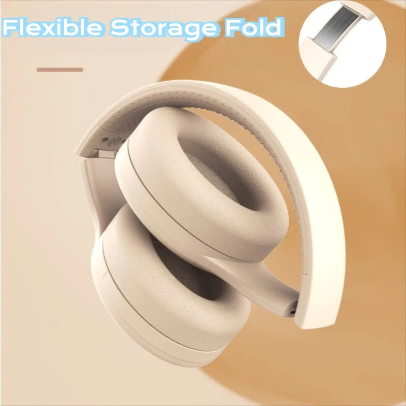Bluetooth 5.3 Headphones 3.5mm Wired Headsets Over Ear Gaming Earphones Foldable Wireless Earphones with Mic TF/AUX Music Play Peaceful Pleasures Health and Wellness