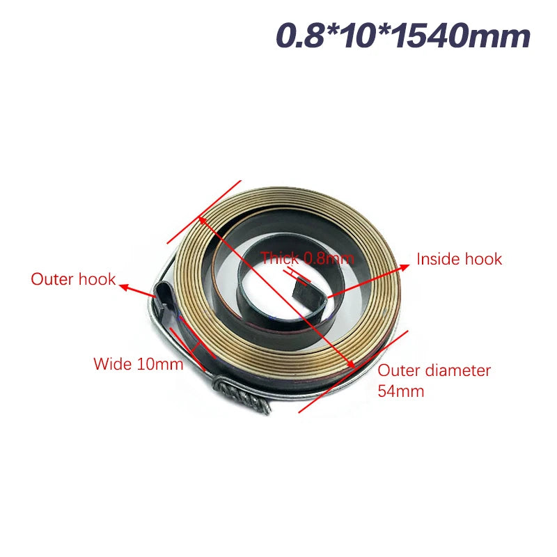 1 Piece 0.7-1.5 Thickness 680-1540mm Length Spiral Flat Wire Coil Torsion Constant Force Extension Bench Drill Scroll Springs Peaceful Pleasures Health and Wellness A4