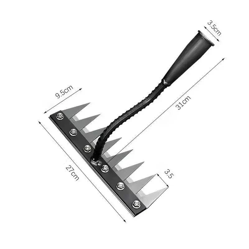 5–8 Teeth Carbon Steel Garden Rake – Detachable Multifunctional