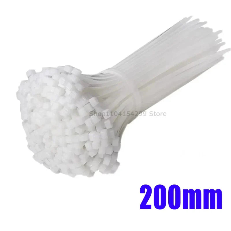 100Pcs UV Resistant Nylon Cable Ties – Self-Locking Zip Ties