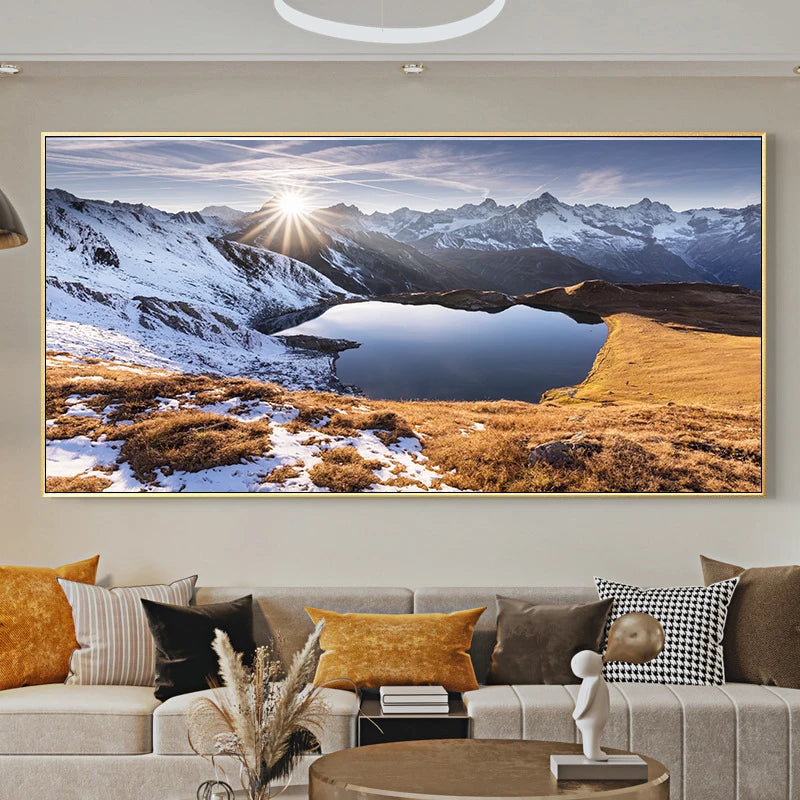 Nature Landscape Canvas Painting Wall Art Jasper National Park Canada Wall Picture Posters and Prints for Living Room Home Decor Peaceful Pleasures Health and Wellness w4097 landscape-9 50x100cm