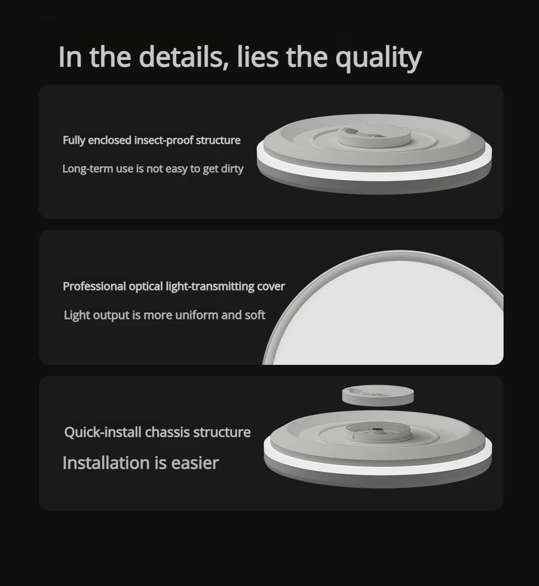 Aqara D1 Ceiling Light Non-smart Color Temperature Bedroom Led Lamp Night Light Full-spectrum Eye-protecting living Room Light Peaceful Pleasures Health and Wellness