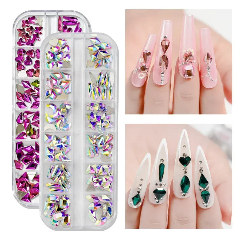 Pearl Rhinestone Nail Gems & Caviar Beads ~500pcs | Nail Art