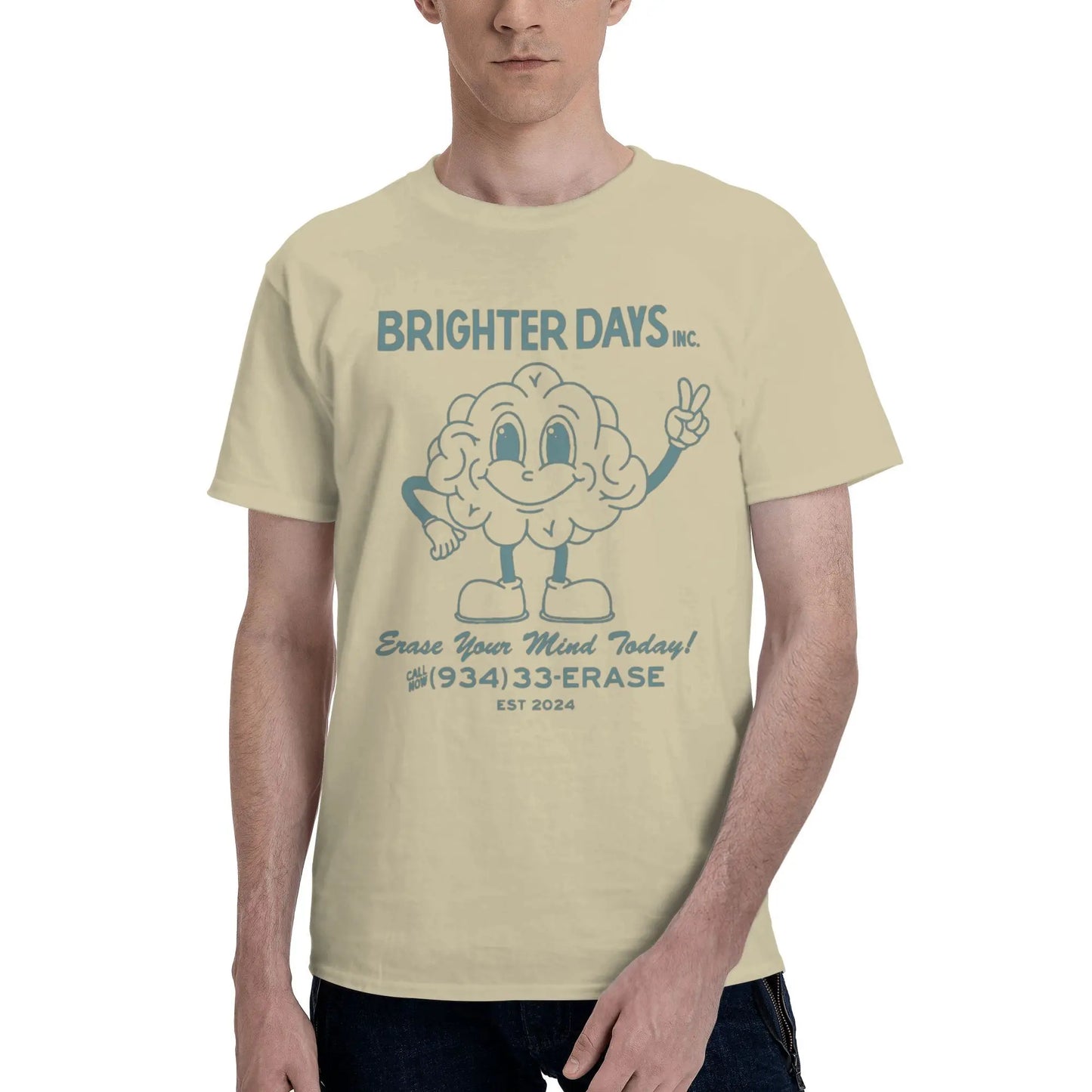 Men Arianas T-Shirts Grande Brighter Day Inc. Cotton Tees Summer Y2K Fun Short Sleeves O Neck Cool Loose Tshirt Plus Size 5XL Peaceful Pleasures Health and Wellness Khaki 6XL