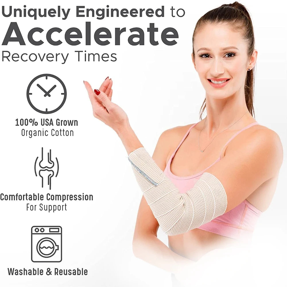 2 Roll Elastic Compression Bandage Wrap - Premium Quality with Self-Closure, Athletic Sport Support Tape Rolls for Ankle, Wrist Peaceful Pleasures Health and Wellness