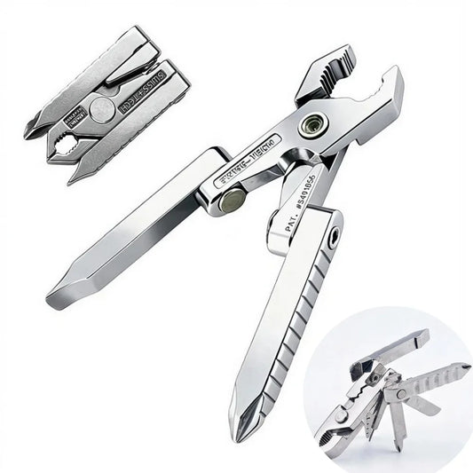 Mini Folding Pliers Screwdriver Combination Kit Outdoor Multifunction Tool Screwdriver Wire Cutter For Outdoor Camping Fishing Peaceful Pleasures Health and Wellness