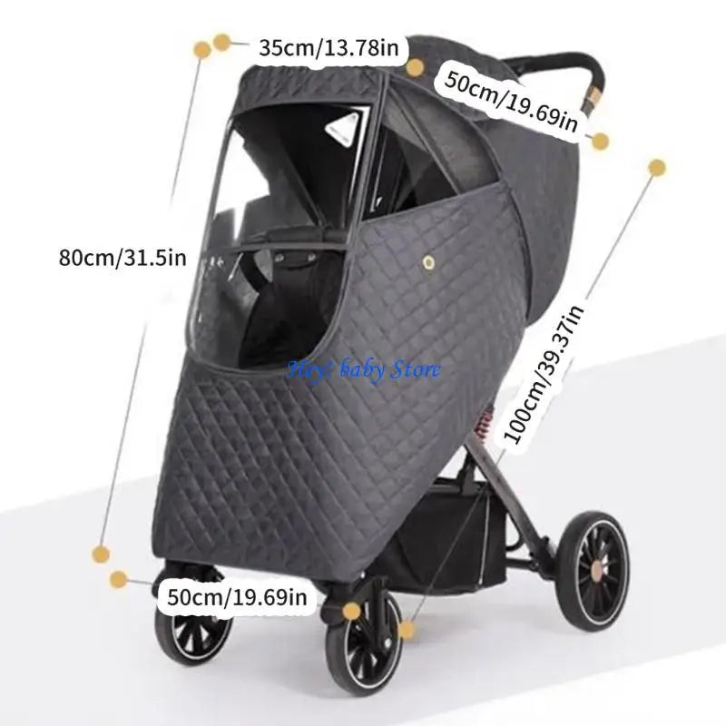 Universal Baby Pushchair Rain Cover Weather Shield with Window