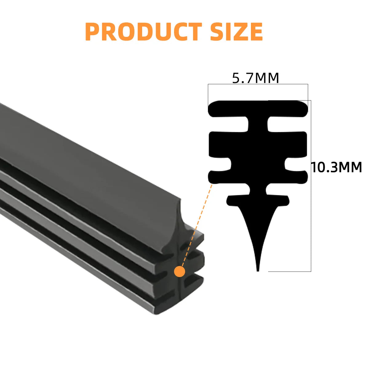 Universal Boneless Wiper Rubber Refill Strip 14" to 32" Peaceful Pleasures Health and Wellness