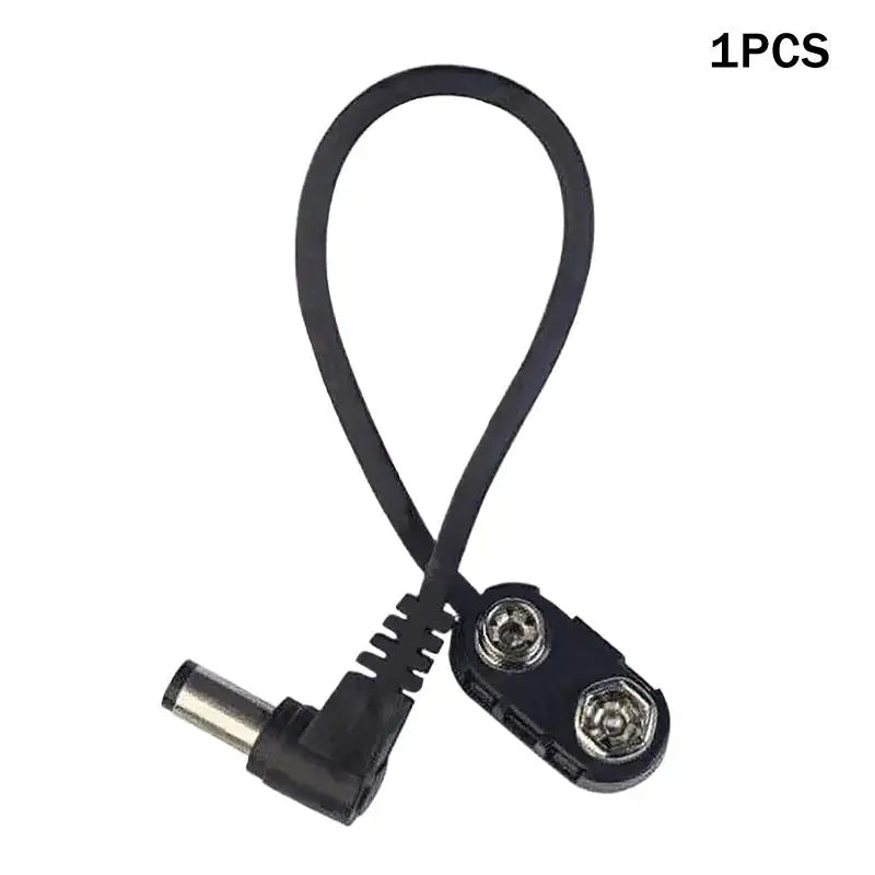 Effect Pedal 9V Battery Clip Converter Power Cable Snap Connector 15CM For Guitar Effect Pedal Battery Power Supply Adapter Peaceful Pleasures Health and Wellness Black
