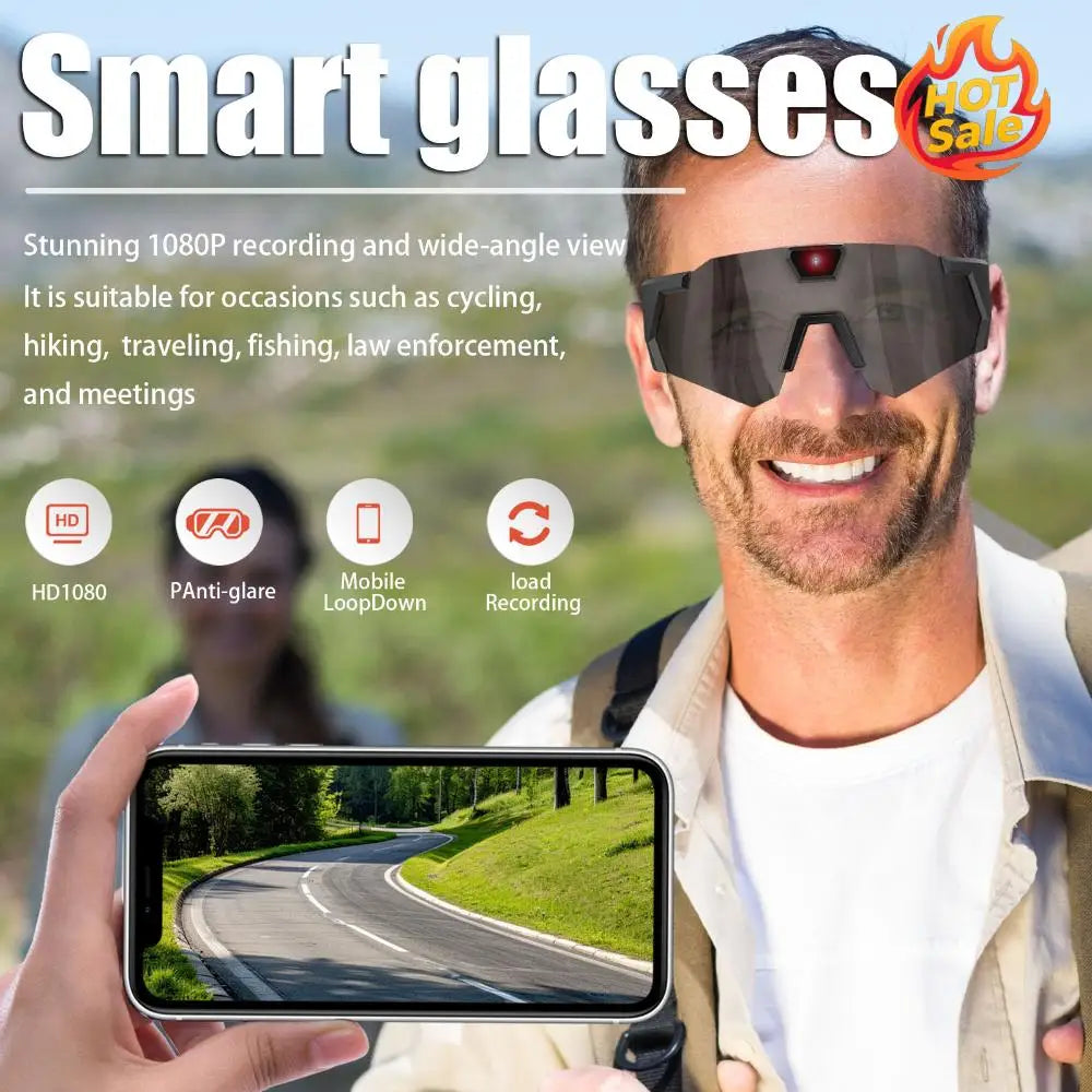 HD 1080P Camera Sunglasses 64GB – Sport Recording Glasses