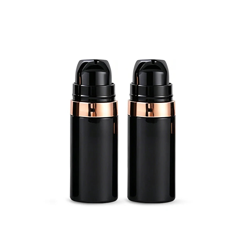 Plastic Pump Bottle Vacuum Pump Bottle Travel Bottling Container Black Lightproof Airless Spray Bottle Lotion 15ml 30ml 50ml Peaceful Pleasures Health and Wellness B-Lotion-10ml-2pcs