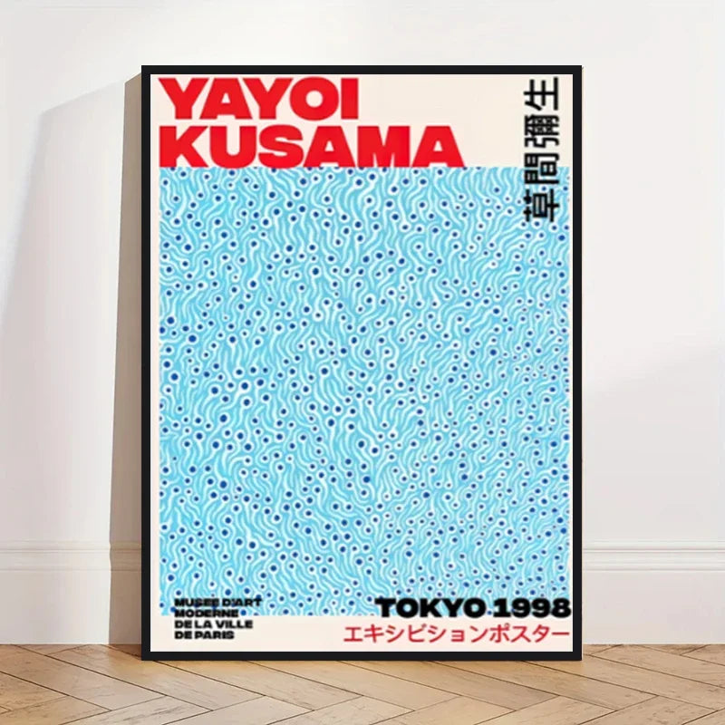 Yayoi Kusama Abstract Pumpkin Canvas Wall Art Print | Unframed