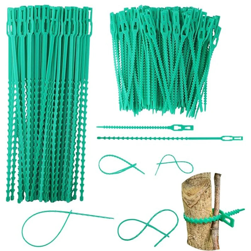 100Pcs Adjustable Green Plant Ties | Flexible Garden Twist Ties Garden Plant Ties Peaceful Pleasures Health and Wellness