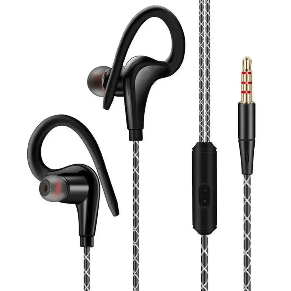 Fanmuran Wired Sport Earphones Waterproof Ear Hook Earbuds 3.5mm