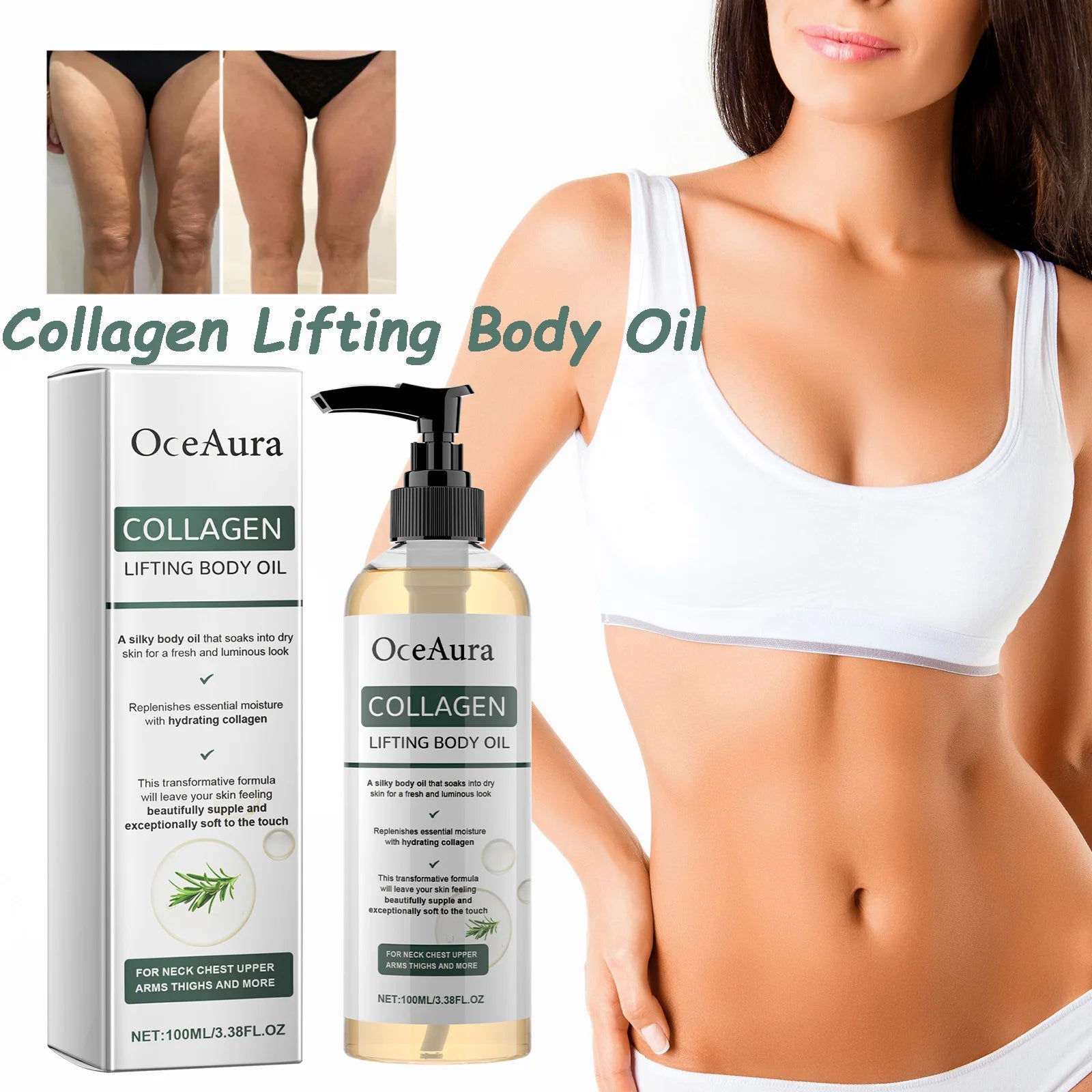 Collagen Firming Body Oil – Hydrating & Skin Tightening 100ml Peaceful Pleasures Health and Wellness