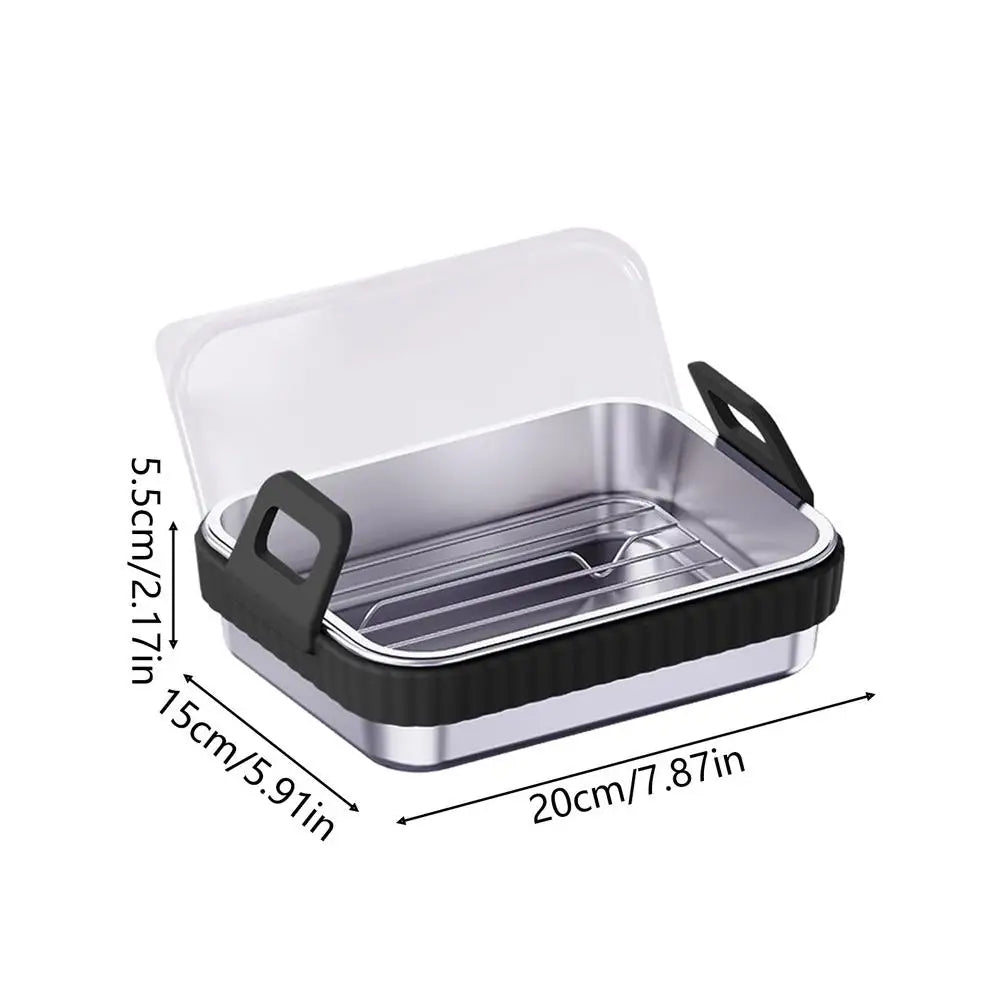 Air Fryer Basket with Lid – Non-Stick Baking & Roasting Pan Air Fryer Basket Peaceful Pleasures Health and Wellness China Mainland Black