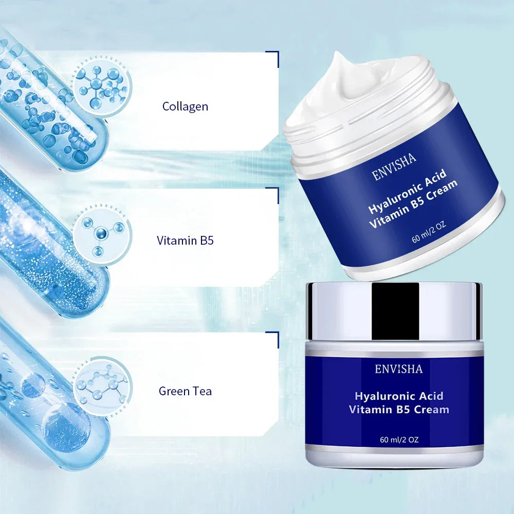 ENVISHA Face Cream – Hyaluronic Acid & Vitamin B5 60ml Face Cream Peaceful Pleasures Health and Wellness