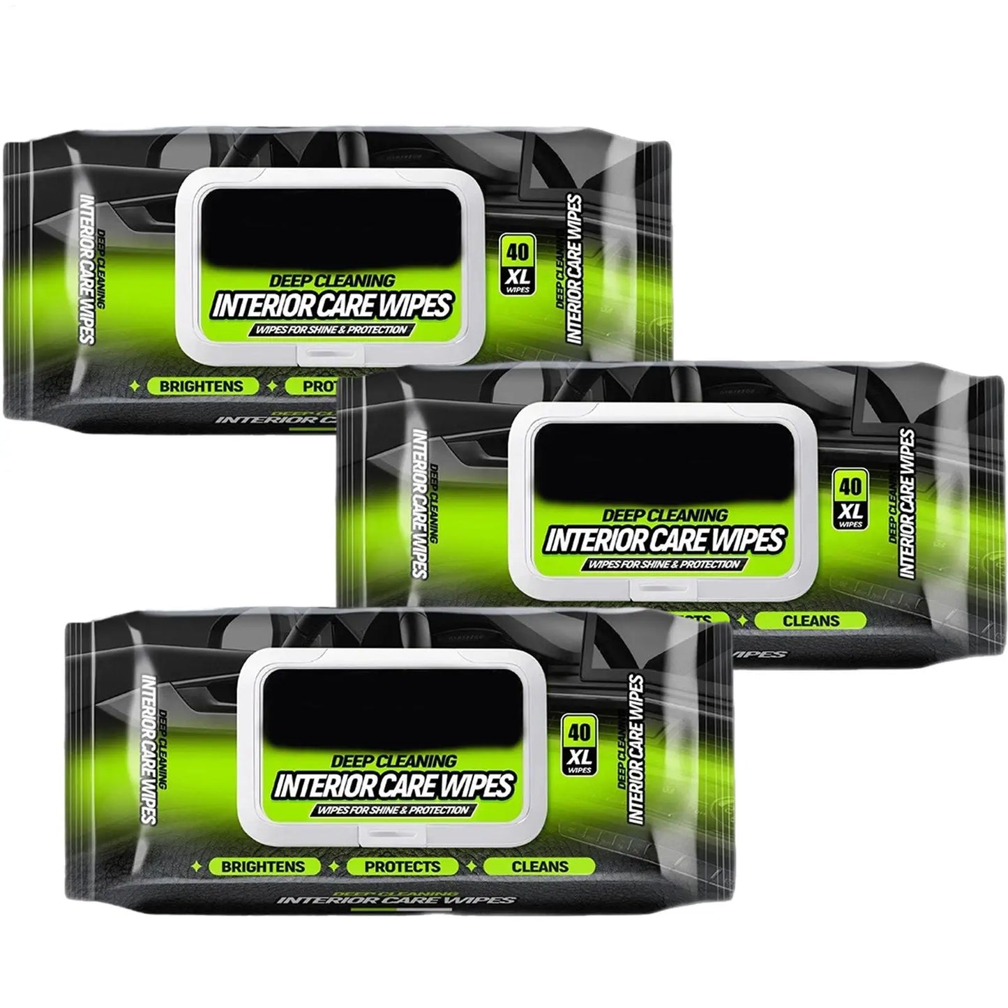 Car Interior Cleaning Wipes – Leather, Dashboard & Seat (3-Pack)