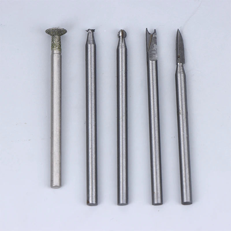 5/6 Pcs Wood Carving Drill Bits Set | 3mm Shank Rotary Tool