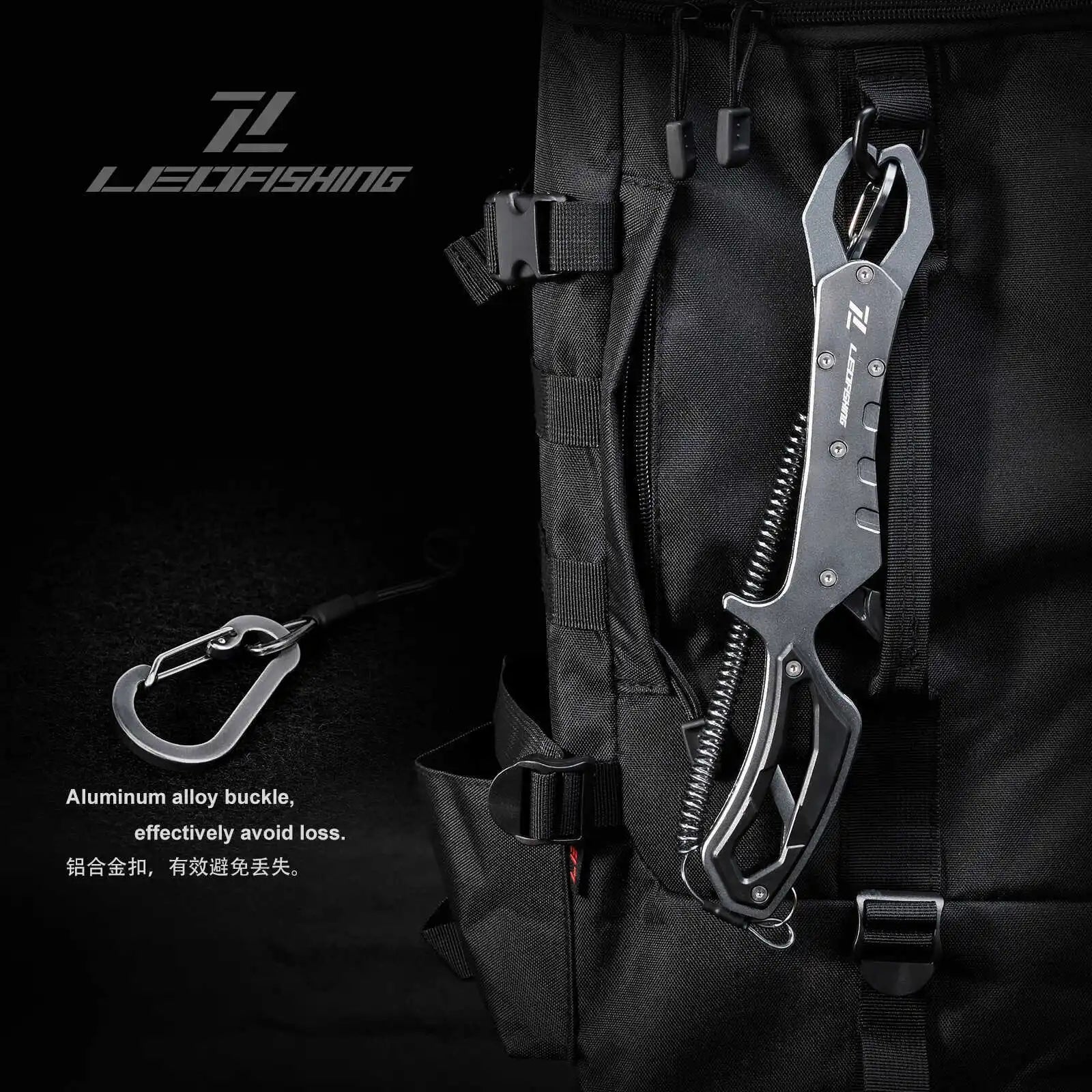 Lure Fishing Pliers Aluminum Alloy Multi-function Fish Gripper Long Nose Pliers for Big Game Fishing with Split Ring and Hook Re Peaceful Pleasures Health and Wellness