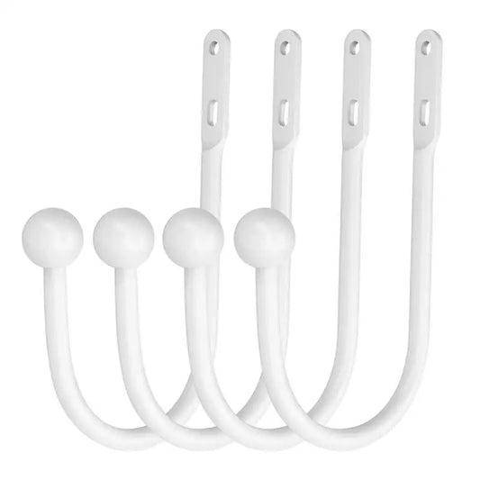 Aluminum Drapery Holdbacks 4pcs – U-Shape Curtain Tiebacks Curtain Holdbacks Peaceful Pleasures Health and Wellness China Mainland