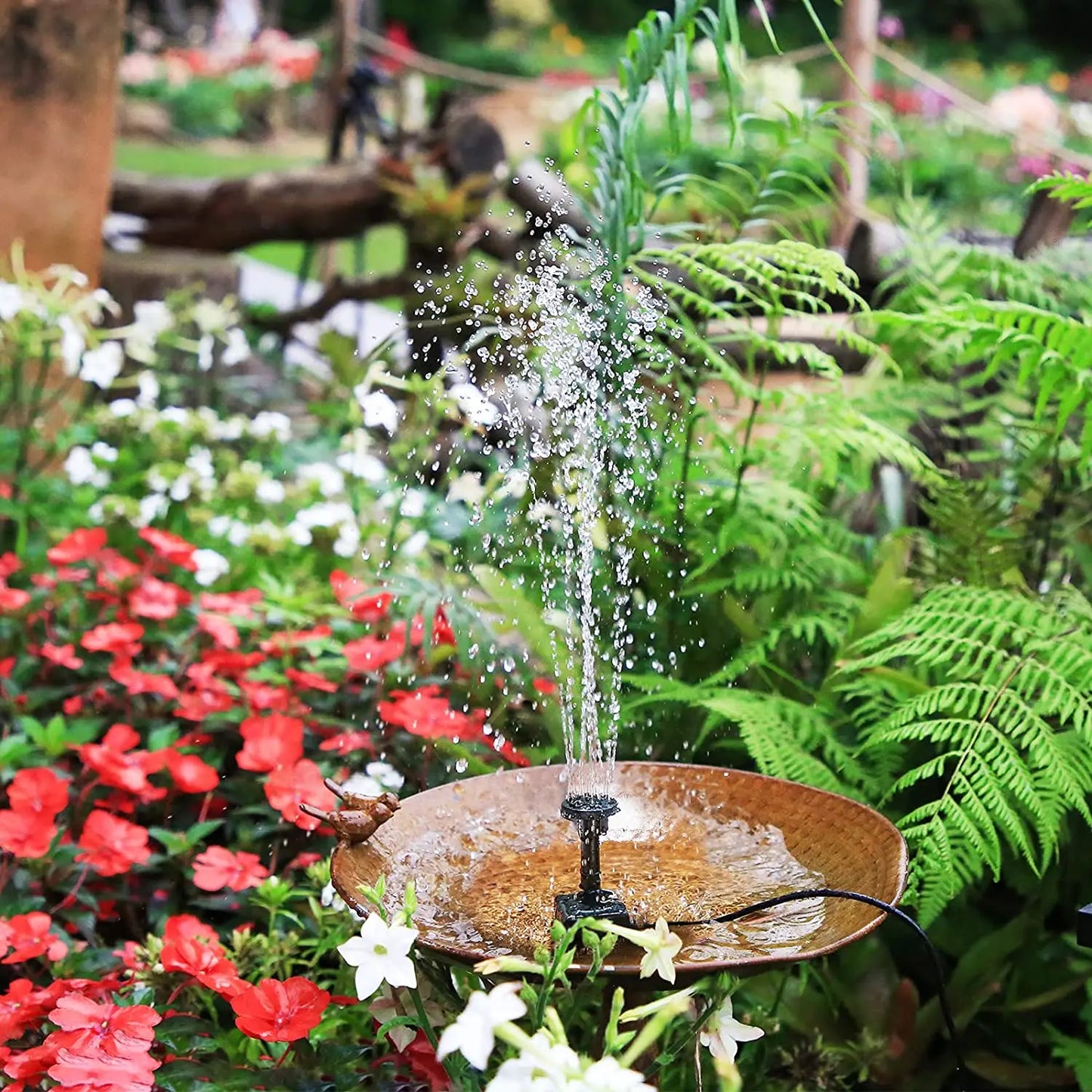 Solar Fountain Pump 2.5W – 6 Nozzles, Bird Bath & Garden Pond