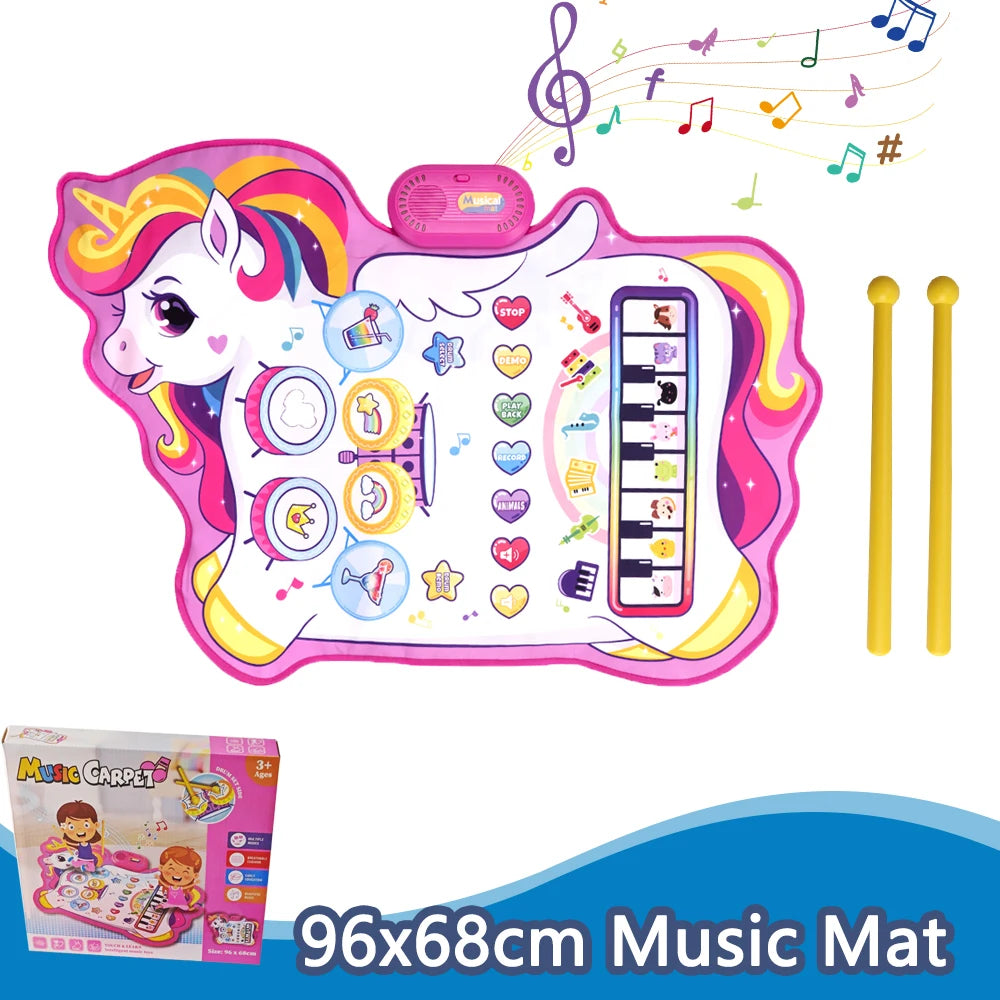 80 Kid Multifunctional Music Piano Mat Toddler Floor Baby Keyboard