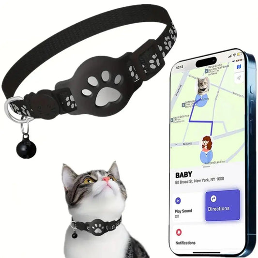 Apple AirTag Cat Collar – Reflective Adjustable GPS Safety Collar Pet GPS Collar Oasis Select