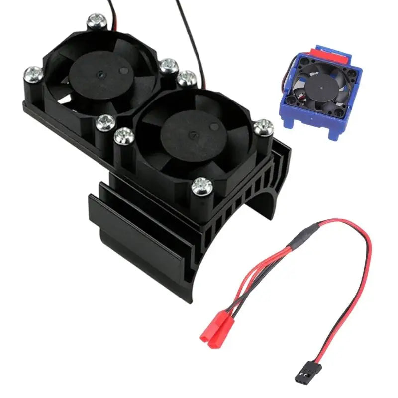 RC Car Aluminum Double Fan Cooling System 2000RPM | 1/10 Scale