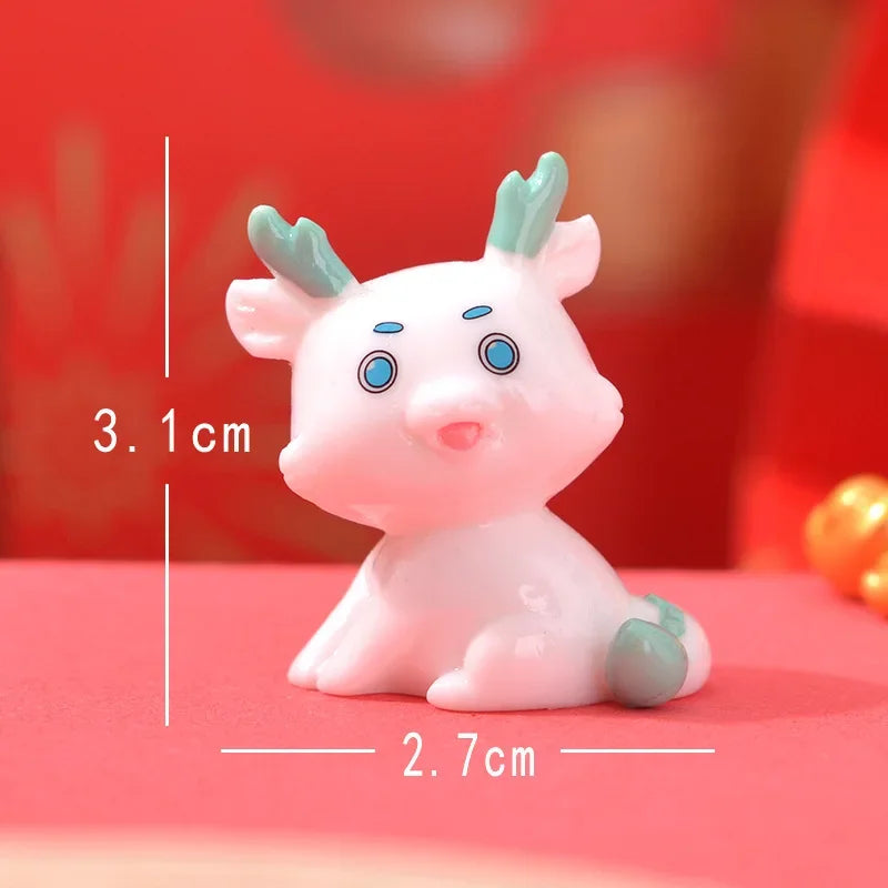1Pcs Cartoon Cute Resin Dragon Micro Landscape Fairy Garden Micro Landschaft Pot Garden Miniatures 2025 Chinese New Year Gifts Peaceful Pleasures Health and Wellness 2