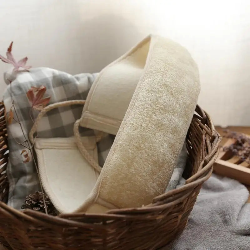 Flax Linen Exfoliating Back Scrubber Strap | Natural Bath Brush