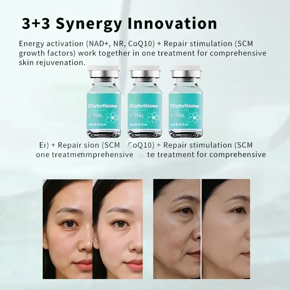 Glutathione Ampoule Essence 4ml×5 - Deep Moisturizing Facial Serum for Brightening & Firmness Peaceful Pleasures Health and Wellness