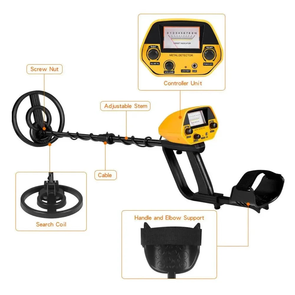 MD-5090 Metal Detector Detection Instrument Underground Metal Detector Metal Finder Gold Detector Hunter Treasure Gold Digger Peaceful Pleasures Health and Wellness