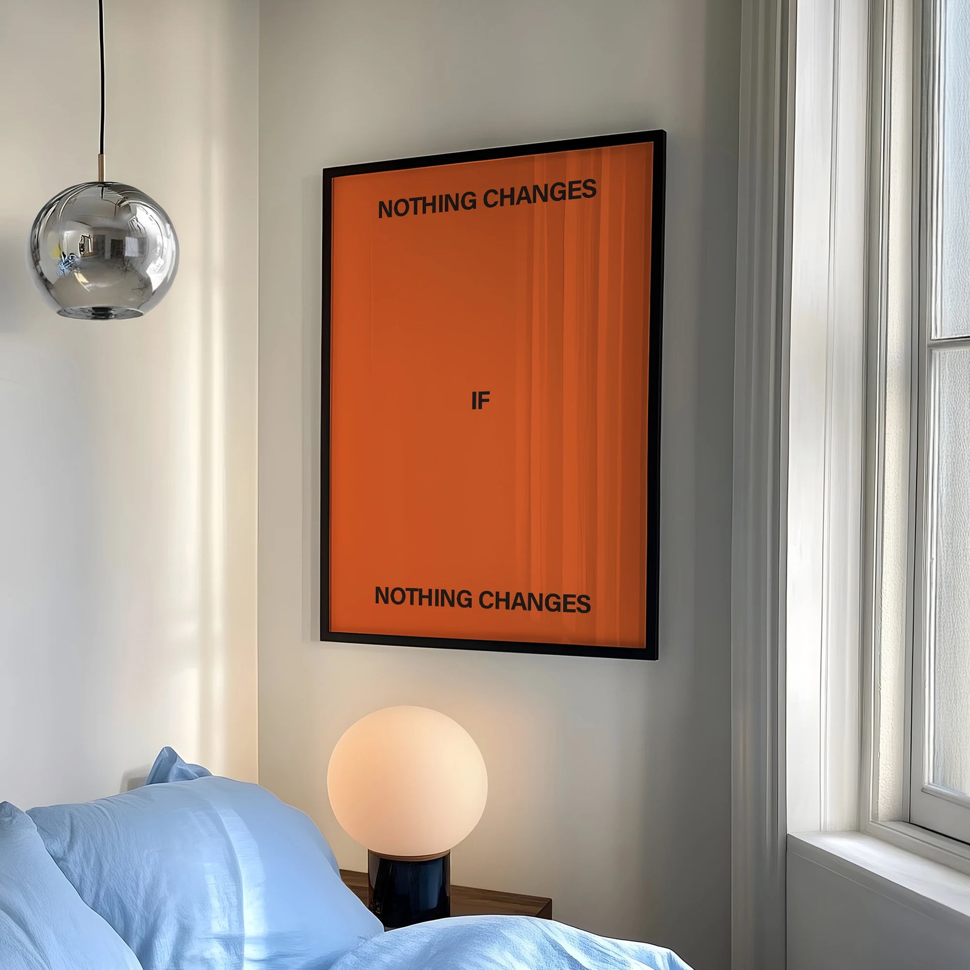 Nothing Changes If Nothing Changes Wall Art Print Canvas Painting Poster Picture For Living Room,Bedroom Home Decor Peaceful Pleasures Health and Wellness