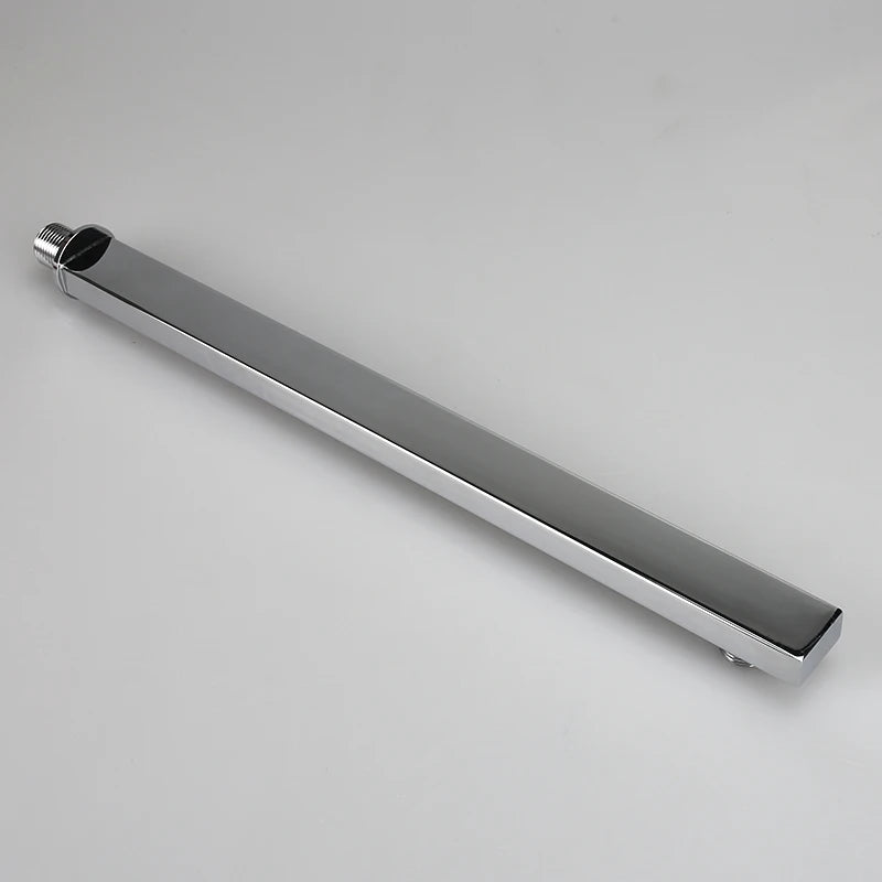 40cm Shower Extension Arm 304 Stainless Steel Wall Mounted Silver Polished Extra Arm Bathroom Bracket Bar For Rain Shower Head Peaceful Pleasures Health and Wellness