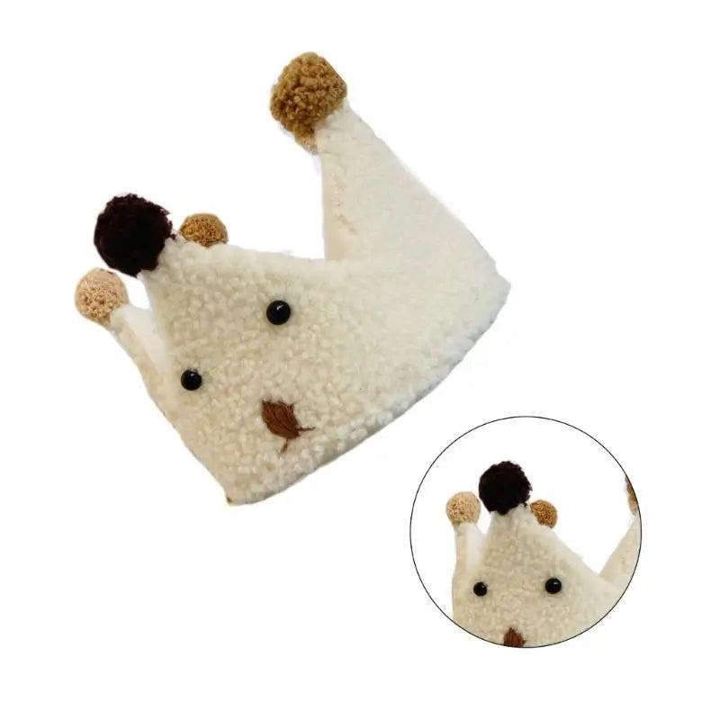 Bear Crown Baby Hat | Cashmere Photo Prop for Birthday Parties