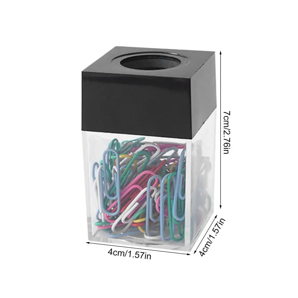 Magnetic Paper Clip Dispenser | High Capacity Desk Organizer