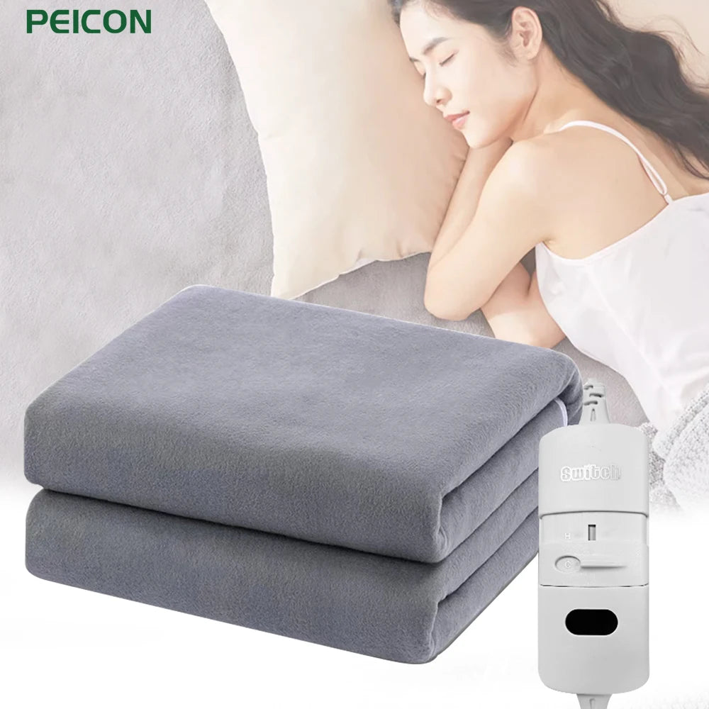 Electric Heating Blanket Automatic Thermostat Double Body Warmer Bed Mattress EU Plug 220V Electric Heated Carpets Mat Pad Peaceful Pleasures Health and Wellness