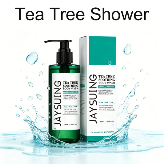 Tea Tree Body Wash – AHA BHA Exfoliating Shower Gel Exfoliating Body Wash Oasis Select