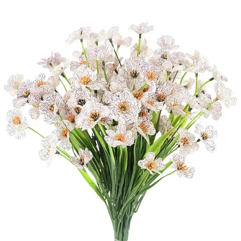 Artificial Violet Silk Flower Bouquet | Wedding & Home Decor