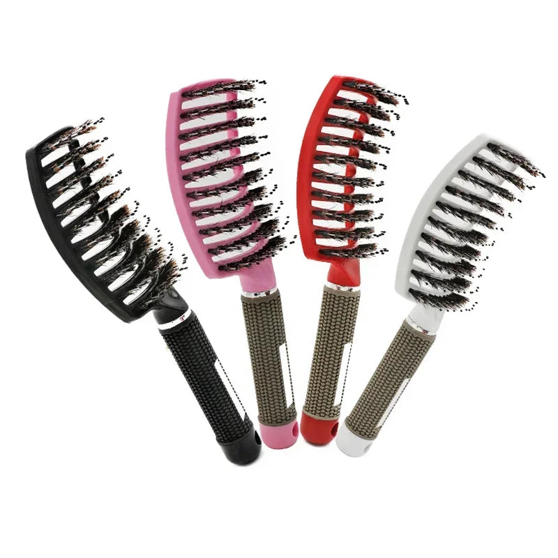 Women Detangler Hair Brush, Hairdressing Comb, Nylon Bristle, Scalp Massage, Tangle Teaser Peaceful Pleasures Health and Wellness