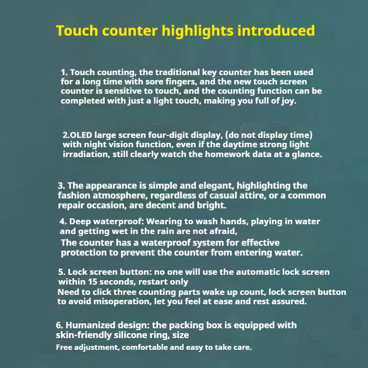 Smart Tasbih Tally Counter for Muslims Ring Electronic Digital Tasbeeh 4 Prayer Peaceful Pleasures Health and Wellness