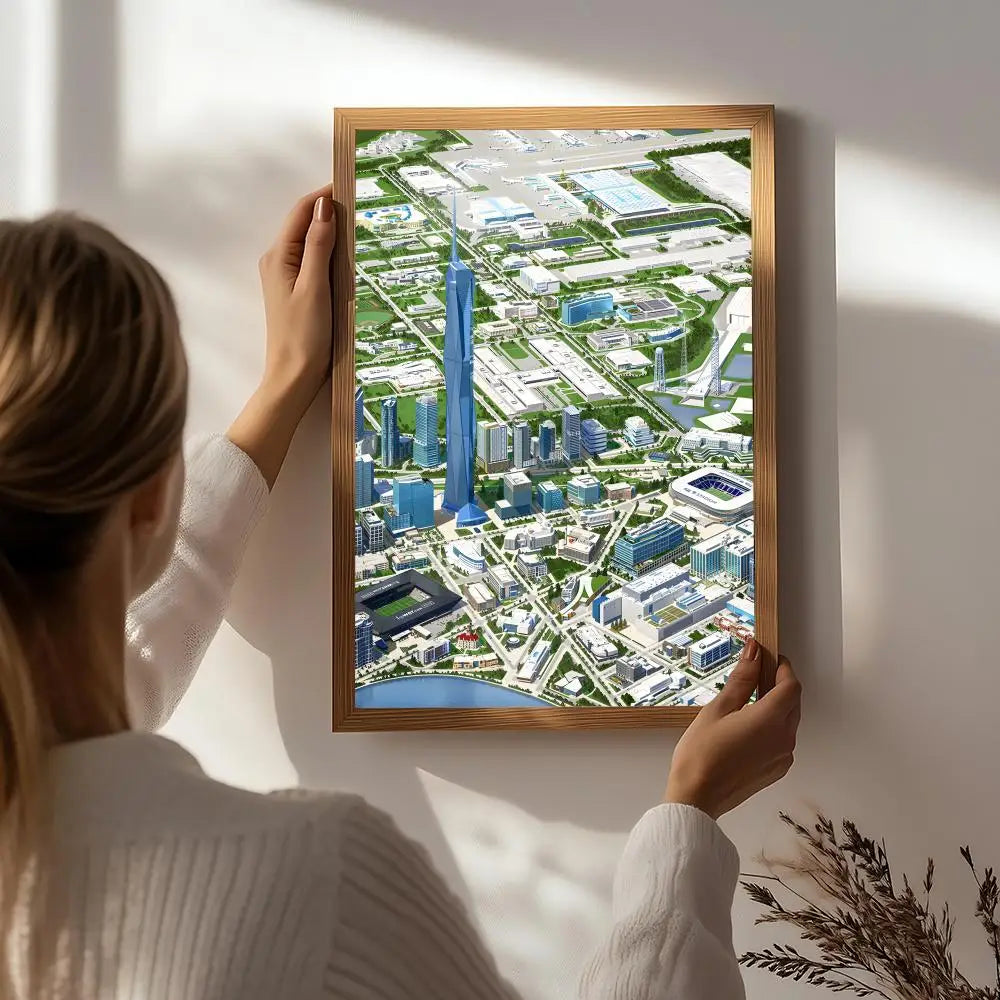 Game C-Cities: Skylines Poster HD Self Adhesive Waterproof Wall Art Ideal for Home Office Dorm Bedroom Great Gift Peaceful Pleasures Health and Wellness White1 21X30cmNoframe