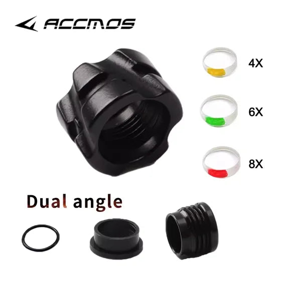 37 45 Degree Peep Sight Hole Aperture Inner Core Clarifier Lens 4X 6X